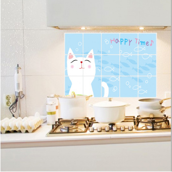 Наклейка виниловая "Фартук для кухни котик"