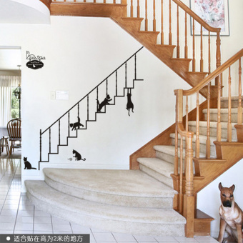 Набор виниловых наклеек "Лестница с кошками"