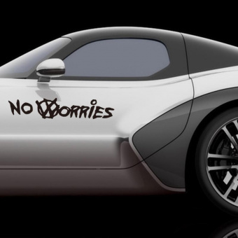 Виниловая наклейка на автомобиль  "No Worries"